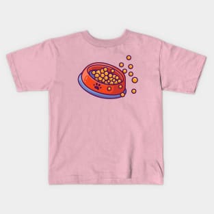 Floating Dog Food Cereal Cartoon Kids T-Shirt